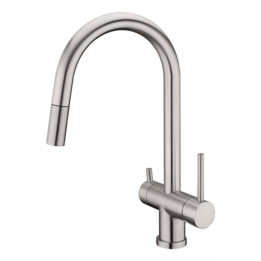 Clearwater Toledo Filtered Water Pull Out Kitchen Sink Mixer Tap - Brushed Nickel - TO2BN