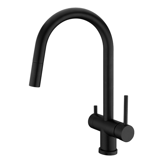 Clearwater Toledo Filtered Water Pull Out Kitchen Sink Mixer Tap - Matt Black - TO2MB