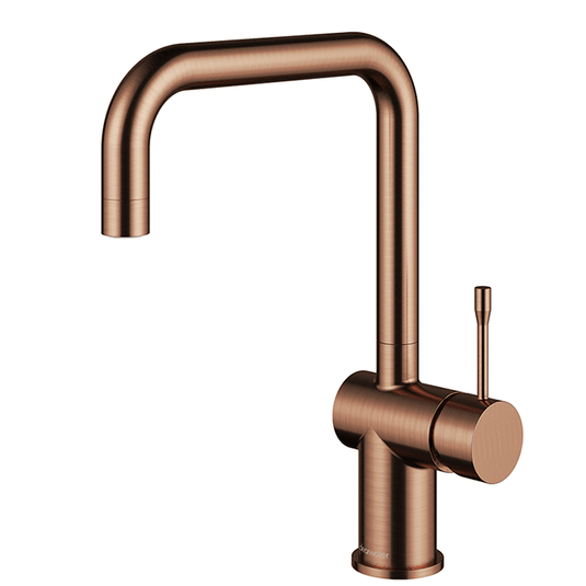 Clearwater Zodiac D Single Lever Regency Twist & Spray Monobloc Kitchen Sink Mixer Tap - Copper - ZO3RC