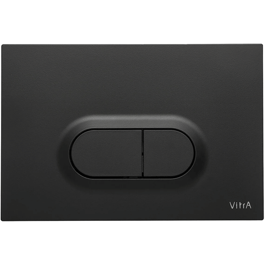 Vitra Loop O Mechanic Dual Flush Plate - Matt Black - Envy Bathrooms Ltd