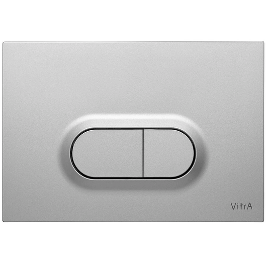 Vitra Loop O Mechanic Dual Flush Plate - Matt Chrome - Envy Bathrooms Ltd