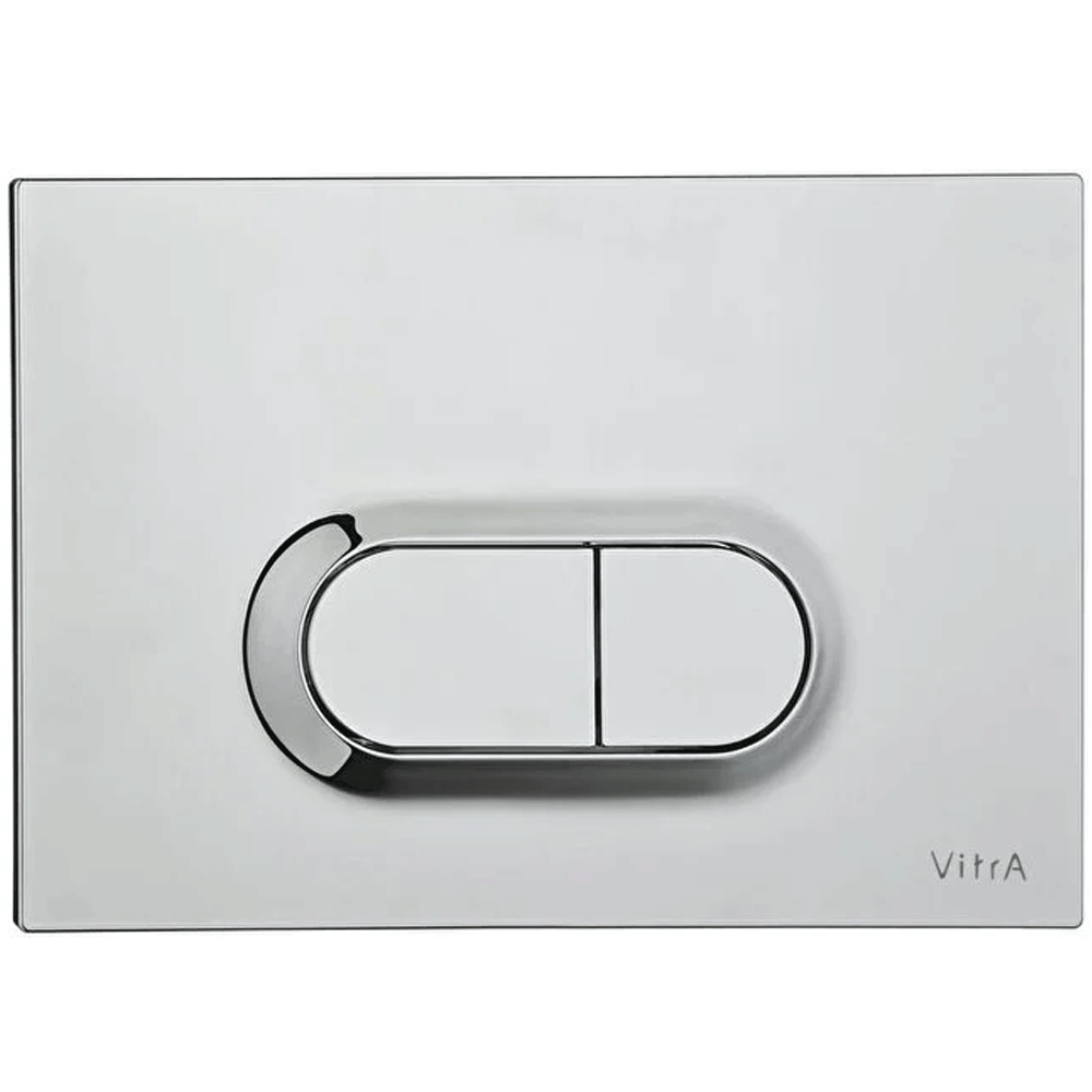 Vitra Loop O Mechanic Dual Flush Plate - Gloss Chrome