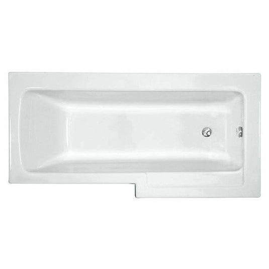 Vitra Neon L-Shaped Shower Bath - Right Handed - 1700mm x 750mm/850mm - Acrylic - Envy Bathrooms Ltd