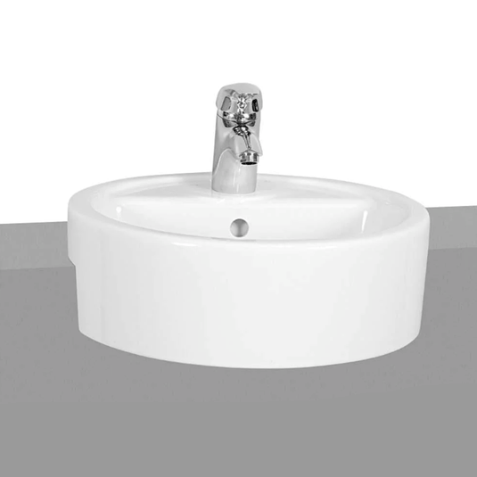 Vitra Matrix Semi-Recessed Basin - 450mm Wide - 1 Tap Hole - Envy Bathrooms Ltd