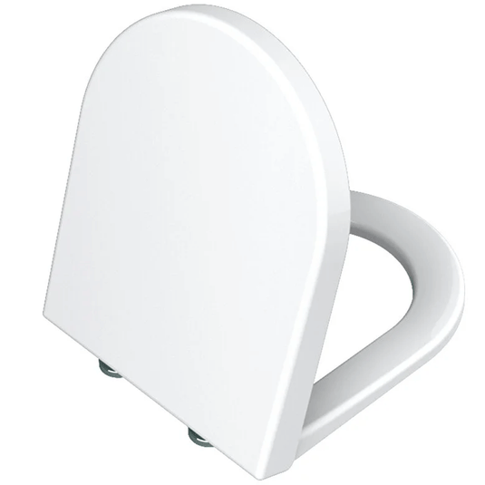 Vitra S50 D-Shape Soft Close Toilet Seat with Cover - White - Envy Bathrooms Ltd