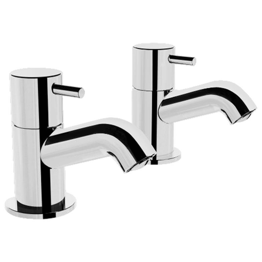 Vitra Minimax S Basin Taps Pair - Single Handle - Chrome - Envy Bathrooms Ltd