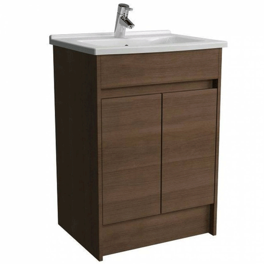 Vitra S50 Floor Standing Vanity Unit with Basin - 600mm Wide - Oak - Envy Bathrooms Ltd