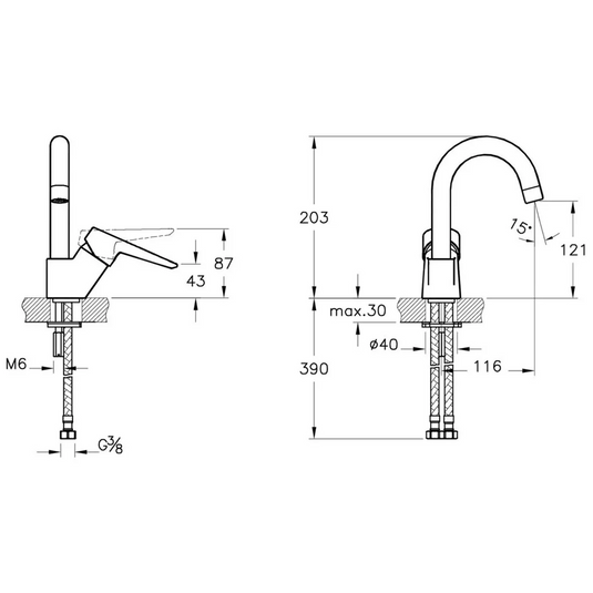 VitrA Solid S Swivel Basin Mixer - Chrome - A42442VUK - Envy Bathrooms Ltd