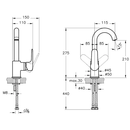 VitrA Root Round Swivel Basin Mixer - Soft Gold - A4275474EXP - Envy Bathrooms Ltd