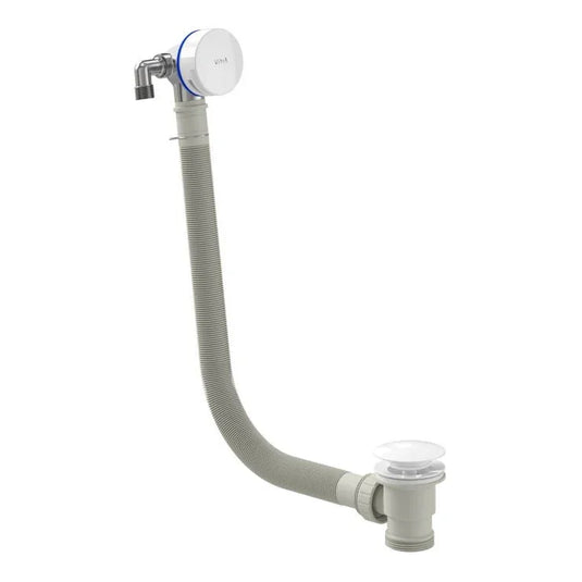 VitrA Round Bath Filler Waste - White - 5704102 - Envy Bathrooms Ltd