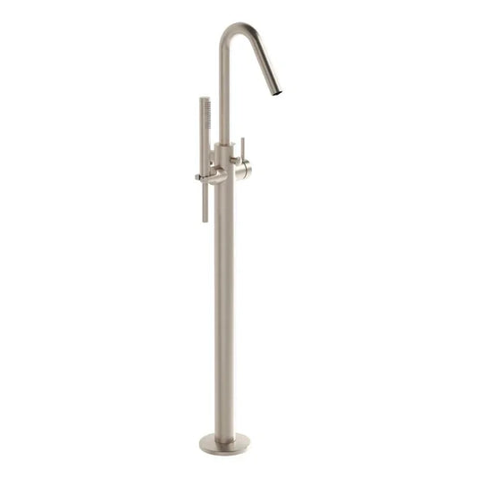 VitrA Origin Floor Standing Bath Filler - Brushed Nickel - A4268134 - Envy Bathrooms Ltd