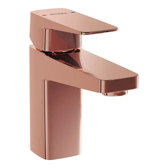 VitrA Root Square Compact Basin Mixer - Soft Copper - A4273229VUK - Envy Bathrooms Ltd