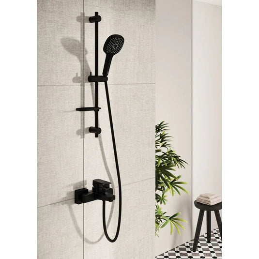 VitrA Root Square Wall Mounted Bath/Shower Mixer - Matt Black - A4273736EXP - Envy Bathrooms Ltd