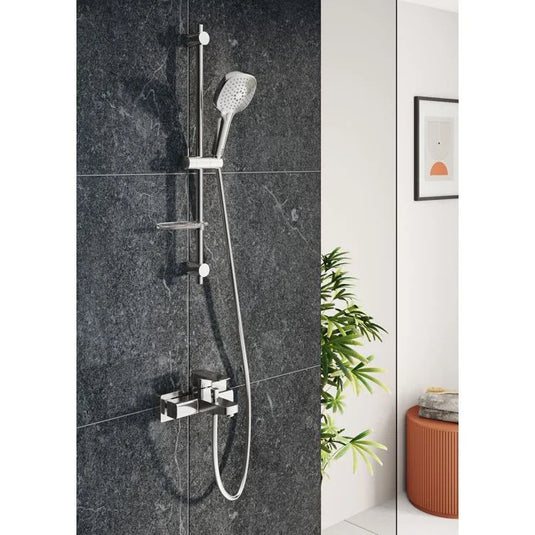 VitrA Root Square Wall Mounted Bath/Shower Mixer - Chrome - A42737EXP - Envy Bathrooms Ltd