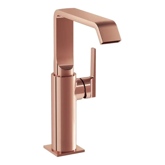 VitrA Suit Tall Basin Mixer (Side Handle) - Soft Copper - A4276529 - Envy Bathrooms Ltd