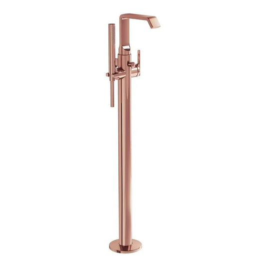 VitrA Suit Floor Standing Bath/Shower Mixer - Soft Copper - A4276929 - Envy Bathrooms Ltd