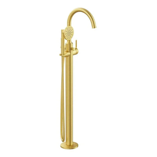 VitrA Origin Classic Floor Standing Bath/Shower Mixer - Brushed Gold - A4289825 - Envy Bathrooms Ltd