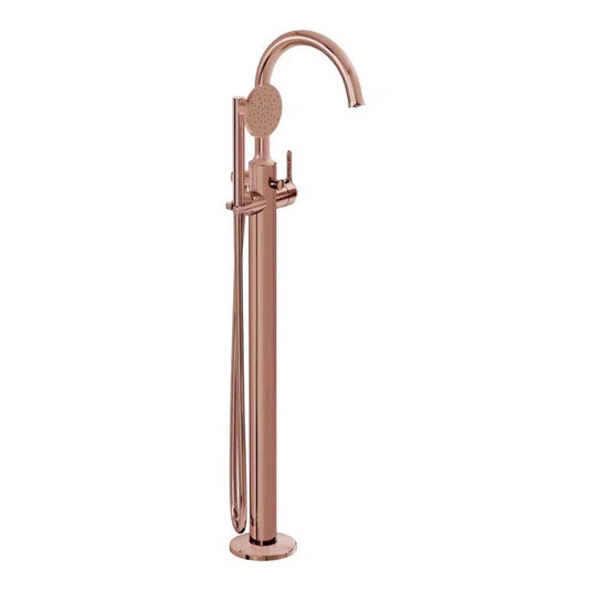 VitrA Origin Classic Floor Standing Bath/Shower Mixer - Soft Copper - A4289829 - Envy Bathrooms Ltd