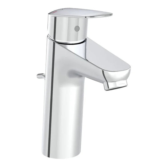 VitrA Flow Round Large Basin Mixer w/Waste Lever - Chrome - A42926VUK - Envy Bathrooms Ltd