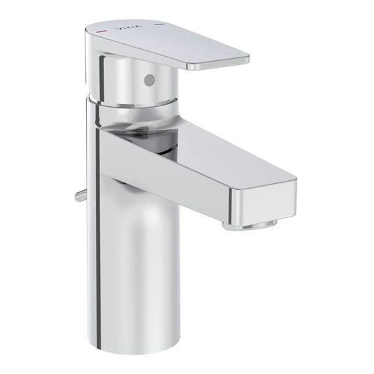 VitrA Flow Square Basin Mixer With Waste Lever - Chrome - A42937VUK - Envy Bathrooms Ltd