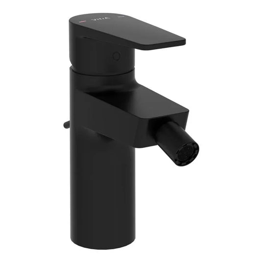 VitrA Flow Square Bidet Mixer - Matt Black - A4294136VUK - Envy Bathrooms Ltd