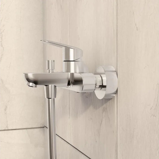 VitrA Flow Round Wall Mounted Bath/Shower Mixer - Chrome - A43057EXP - Envy Bathrooms Ltd