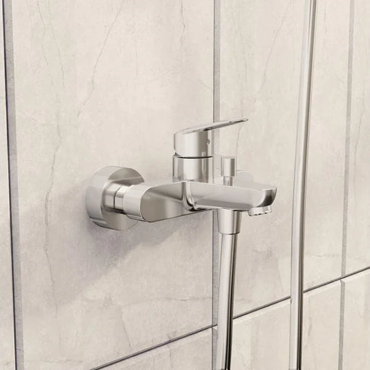 VitrA Flow Round Wall Mounted Bath/Shower Mixer - Chrome - A43057EXP - Envy Bathrooms Ltd