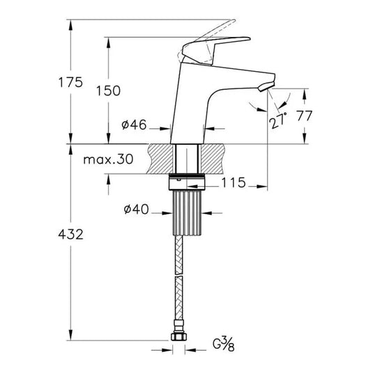 VitrA Flow Round Basin Mixer - Chrome - A42923VUK - Envy Bathrooms Ltd