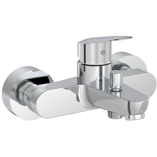 VitrA Flow Round Wall Mounted Bath/Shower Mixer - Chrome - A43057EXP - Envy Bathrooms Ltd