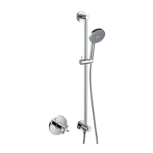 Flova XL GoClick Shower Pack With Slide Rail – Diamond Chrome - XL1PK2