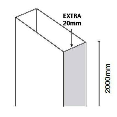 Merlyn 8 Series Frameless Extension Profile (Hinge & Inline & Quadrant Door) Extra 20mm - A0614A0 - Envy Bathrooms Ltd