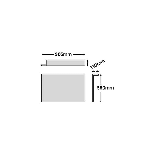 Abacus Elements Bath Panel Ledged LH 900mm - EMBP-10-0010 - Envy Bathrooms Ltd