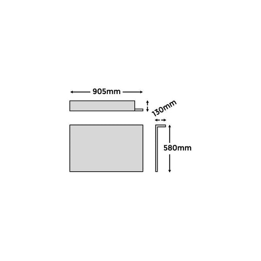 Abacus Elements Bath Panel Ledged RH 900mm - EMBP-10-0015 - Envy Bathrooms Ltd