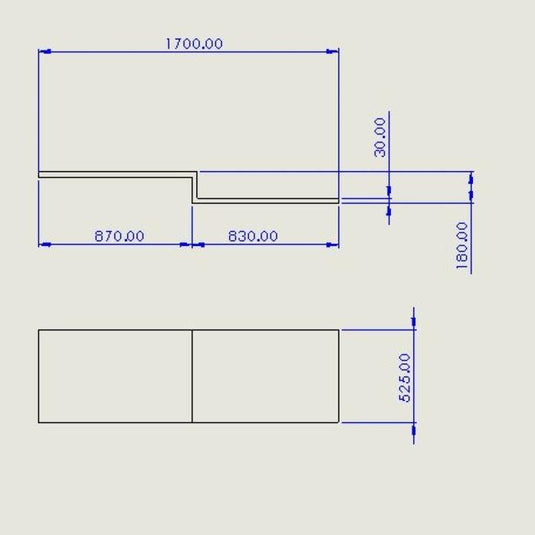 Abacus Tileable Bath Panel L Shaped Front Panel - EMBP-30-177F - Envy Bathrooms Ltd