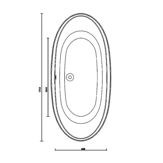 Abacus Varese Freestanding Bath 1700x800mm - BSFS-10-1708 - Envy Bathrooms Ltd