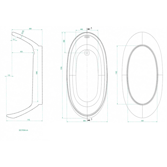 Abacus Varese S Freestanding Slipper Bath 1700x800mm - BSFS-12-1708 - Envy Bathrooms Ltd