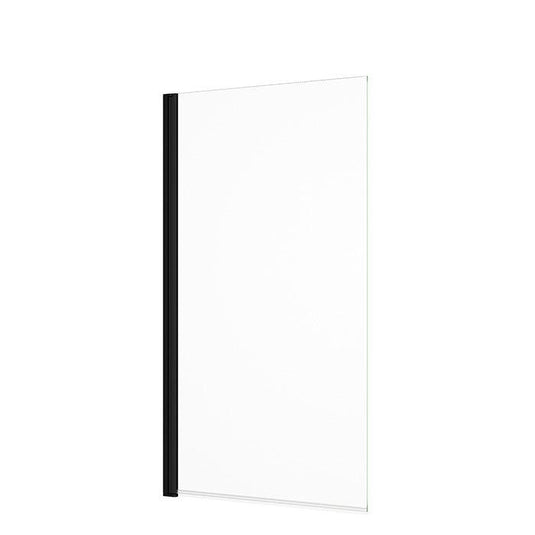 Abacus Vessini 1 Part Bath Screen 1500mmx800mmx6mm Matt Black - VEGE-15-2020 - Envy Bathrooms Ltd