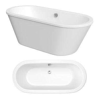 Abacus Vessini 1700x755 Freestanding bath with White Panel - VEBA-20-1775 - Envy Bathrooms Ltd