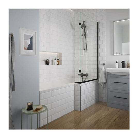 Abacus Vessini L Shaped Shower Bath RH 1700x850x700 - VEBA-25-177R - Envy Bathrooms Ltd