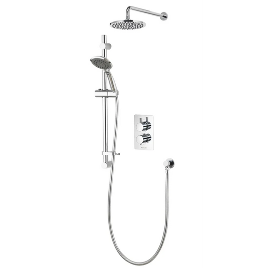 Aqualisa AQ Concealed Thermostatic Mixer with Dual Outlet - Chrome - AQRNDCV2 - Envy Bathrooms Ltd