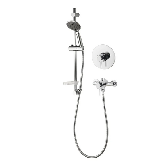 Aqualisa AQ Concealed/Exposed Concentric Valve for LP/HP use - Chrome - AQDL1 - Envy Bathrooms Ltd