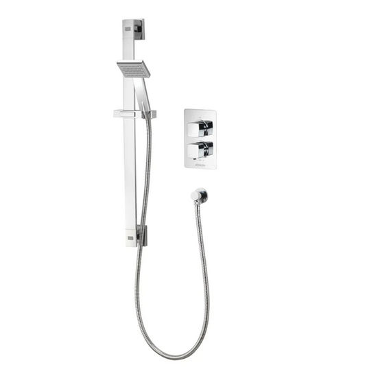 Aqualisa AQ Square Concealed Thermostatic Mixer with Single Outlet - Chrome - AQSQDCV1 - Envy Bathrooms Ltd