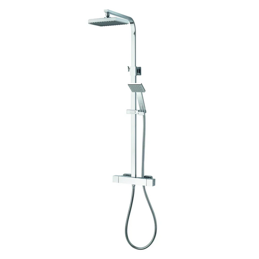 Aqualisa AQ Square Shower Column with Cool Touch - HP/Combi - Chrome - AQSQBAR2 - Envy Bathrooms Ltd