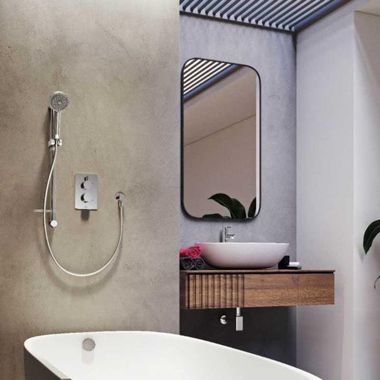 Aqualisa Dream Concealed Thermostatic Mixer Shower Dual Outlet With Adjustable Kit & Bath Fill - Round - Chrome - DRMDCV2.ADBTX.RND - Envy Bathrooms Ltd
