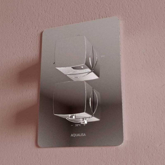 Aqualisa Dream Concealed Thermostatic Mixer Shower Dual Outlet With Adjustable Kit & Bath Fill - Square - Chrome - DRMDCV2.ADBTX.SQR - Envy Bathrooms Ltd