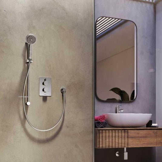 Aqualisa Dream Concealed Thermostatic Mixer Shower Single Outlet With Adjustable Kit - Round - Chrome - DRMDCV1.AD.RND - Envy Bathrooms Ltd