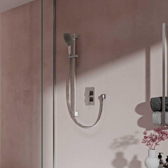 Aqualisa Dream Concealed Thermostatic Mixer Shower Single Outlet With Adjustable Kit - Square - Chrome - DRMDCV1.AD.SQR - Envy Bathrooms Ltd