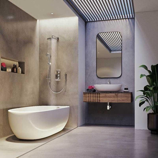 Aqualisa Dream Concealed Thermostatic Mixer Shower Triple Outlet With Adjustable Kit, Wall Fixed Head & Bath Fill - Round - Chrome - DRMDCV3.ADFWBTX.RND - Envy Bathrooms Ltd