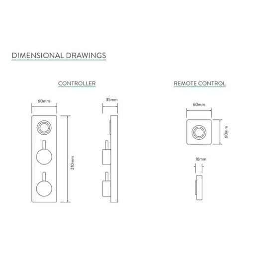 Aqualisa HiQu Concealed Digital Shower Controller with Remote - HP/Combi - Chrome - HQD1001 - Envy Bathrooms Ltd