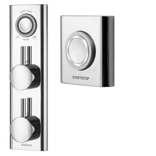 Aqualisa HiQu Concealed Dual Outlet Digital Shower Controller with Remote - HP/Combi - Chrome - HQD1019 - Envy Bathrooms Ltd